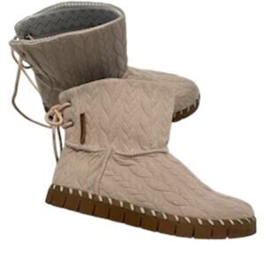 Muk Luks Flexi Hoboken knit boot blush size 6 900459